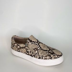 Leather Python Slip-On Sneakers